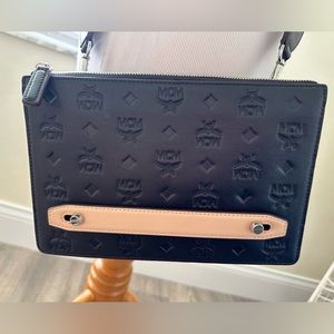 MCM — TWO TONE - BLACK AND TAN Crossbody Bag.